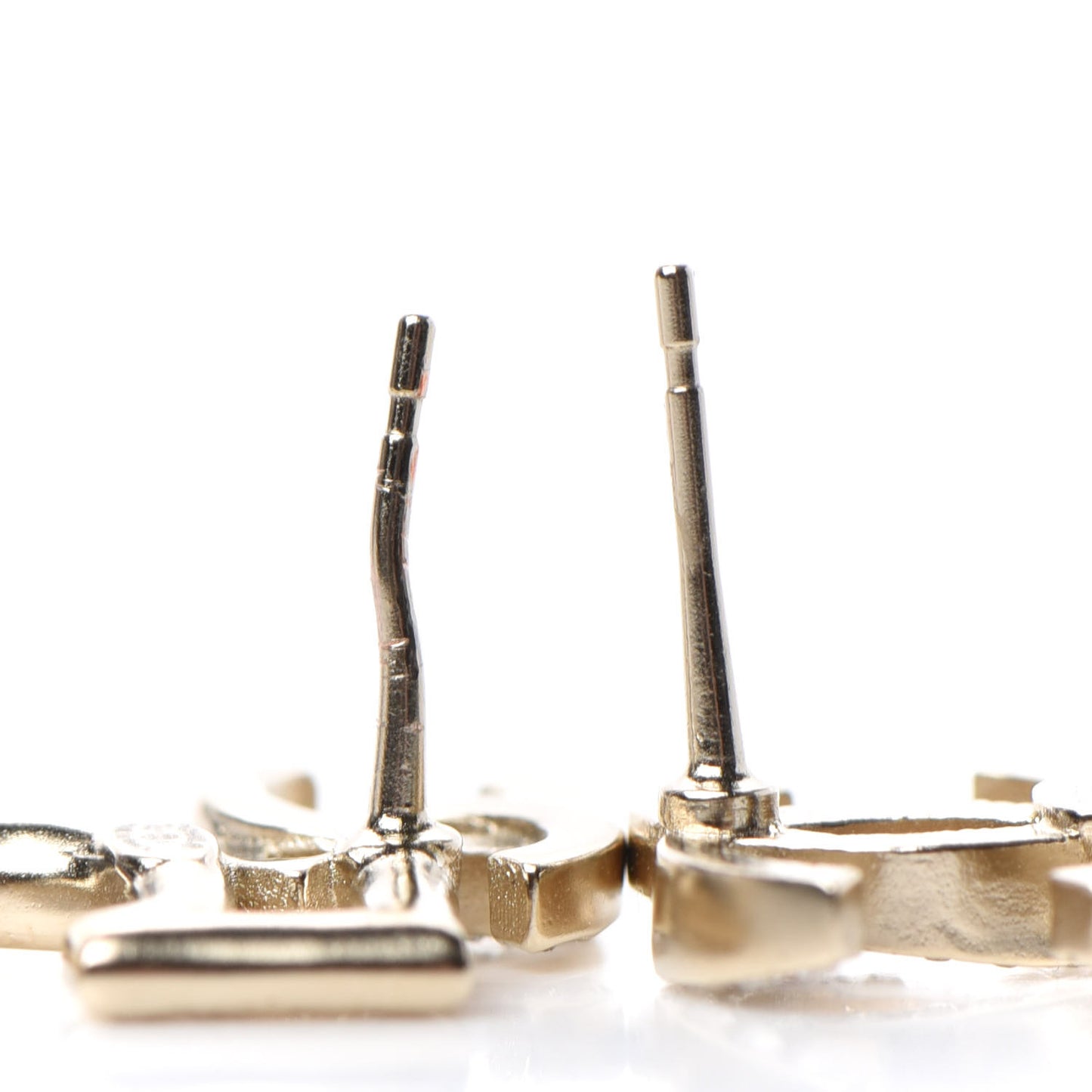 Crystal CC No 5 Earrings Gold