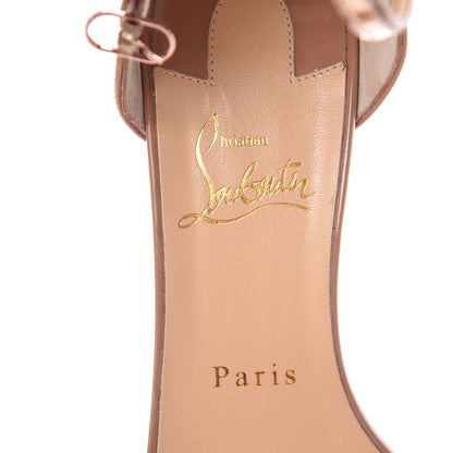 Christian Louboutin Patent Specchio Valparaisa 70 Sandals 37.5 Nude 5 of 8