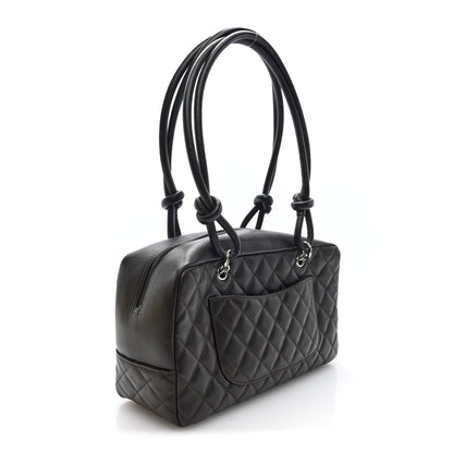 Chanel Calfskin Quilted Large Cambon Bowler Brown 3 of 10