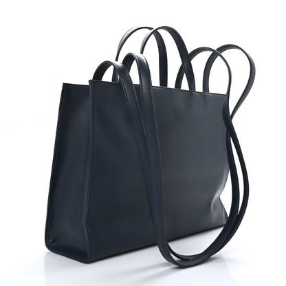 Telfar Vegan Leather Medium Shopping Bag Navy 3 of 8