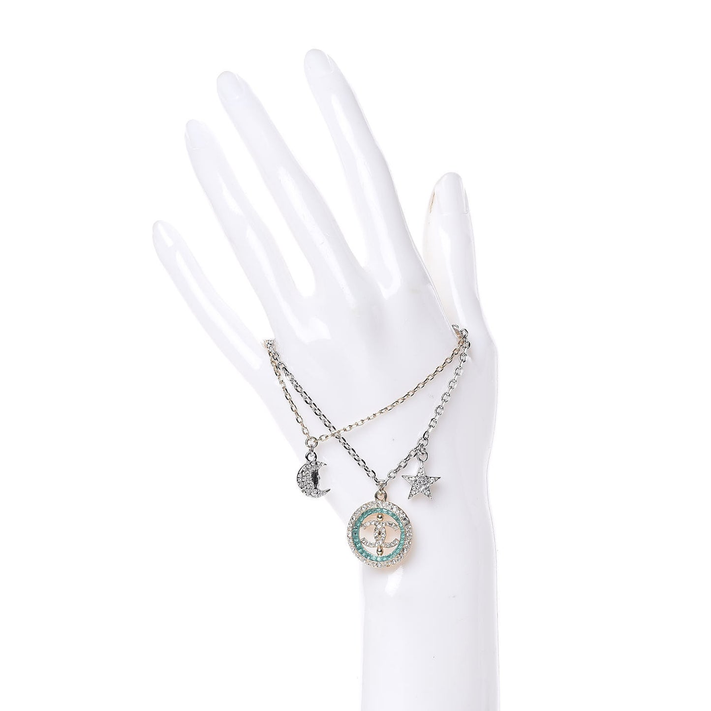 Crystal CC Star Moon Bracelet Silver Gold
