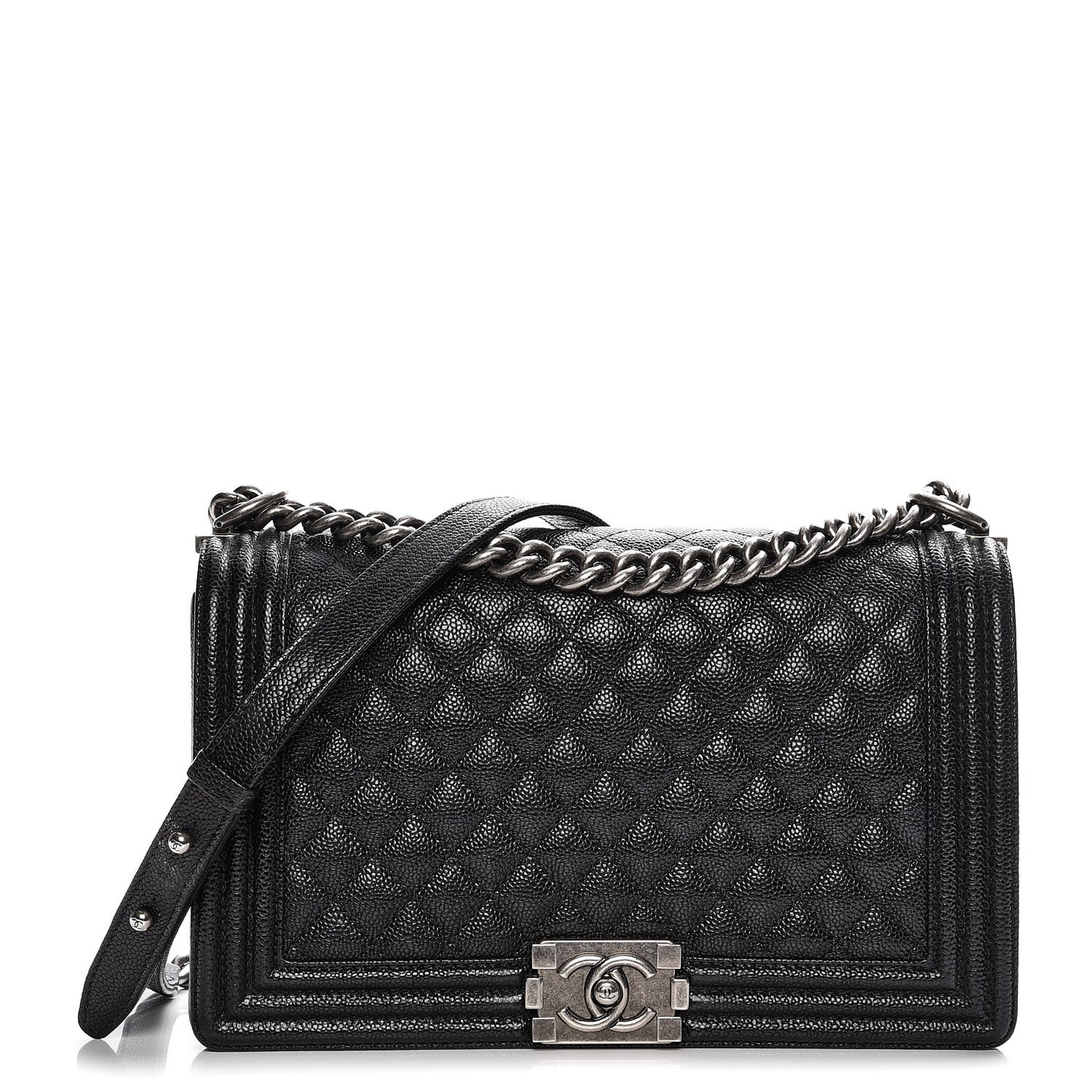 Caviar Quilted New Medium Boy Flap Black