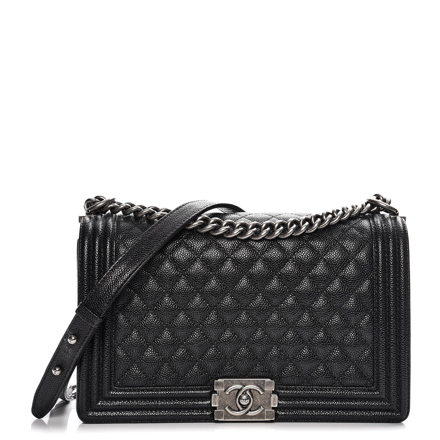 Chanel Caviar Quilted New Medium Boy Flap Black 1 of 12