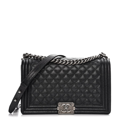 Chanel Caviar Quilted New Medium Boy Flap Black 1 of 12