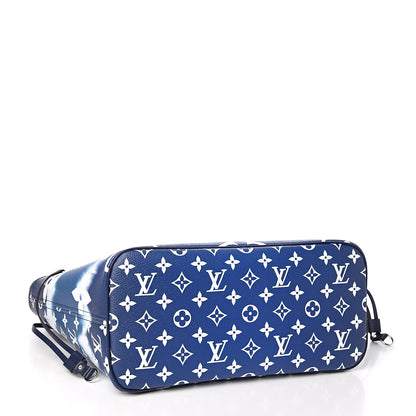 Louis Vuitton Monogram Escale Neverfull MM Blue 4 of 12