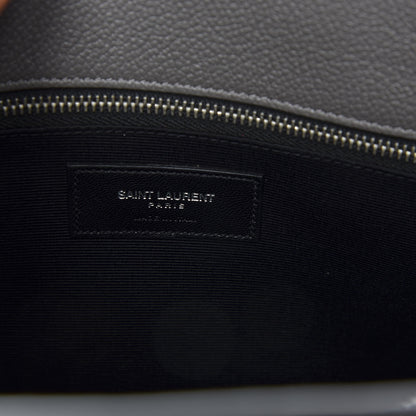 Saint Laurent Grained Calfskin Small Sac De Jour Fog 7 of 9