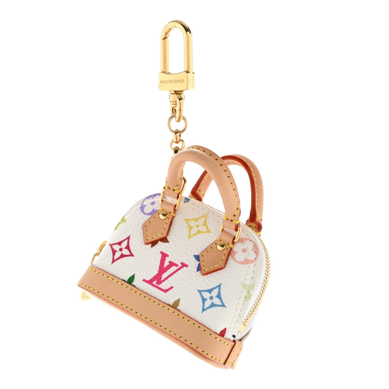 Louis Vuitton LV x TM Monogram Multicolor Micro Alma Bag Charm White 1 of 7