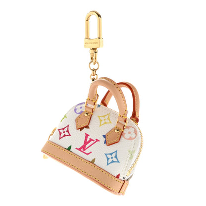Louis Vuitton LV x TM Monogram Multicolor Micro Alma Bag Charm White 1 of 7