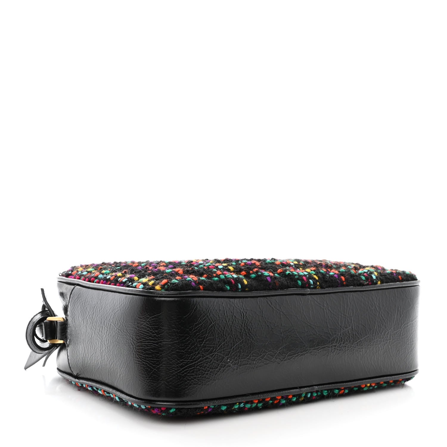 Saint Laurent Tweed Calfskin Monogram Lou Camera Bag Black 4 of 15