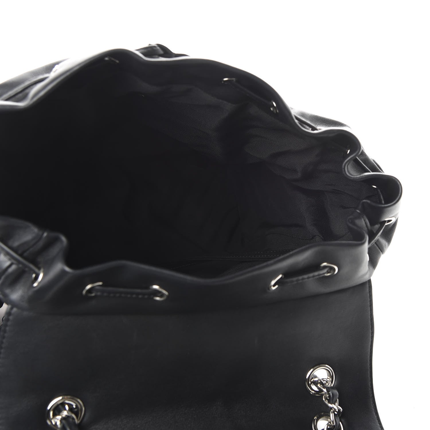 Chanel Calfskin Chevron Quilted Large Urban Spirit Backpack Black 4 of 8