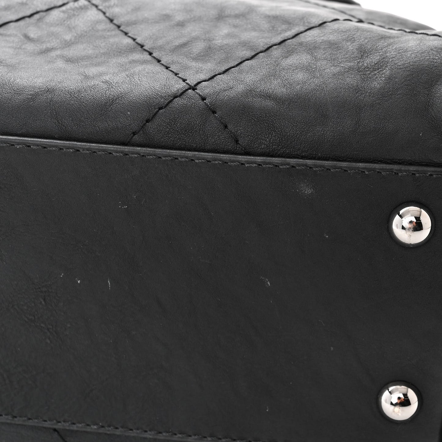 Calfskin Quilted Large Hamptons Flap Black
