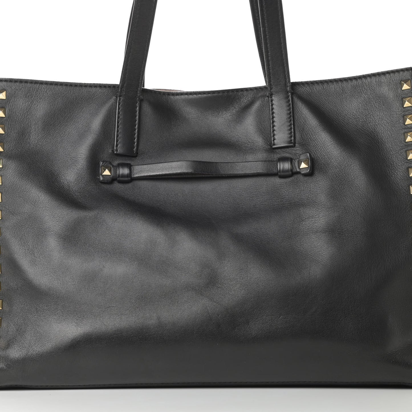 Nappa Medium Rockstud Soft Tote Black