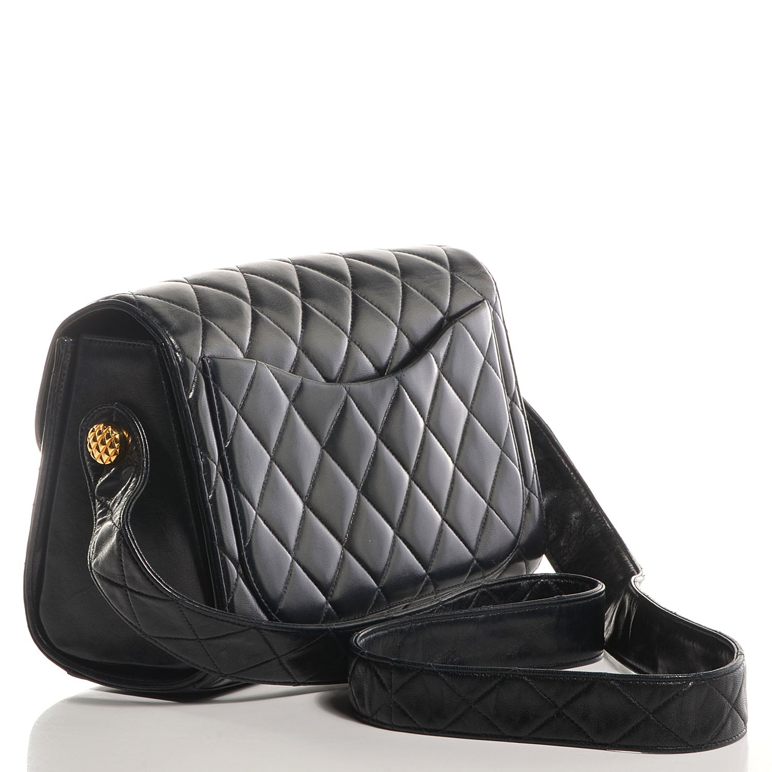 Chanel Lambskin Quilted Flap Shoulder Bag Black 3 of 8
