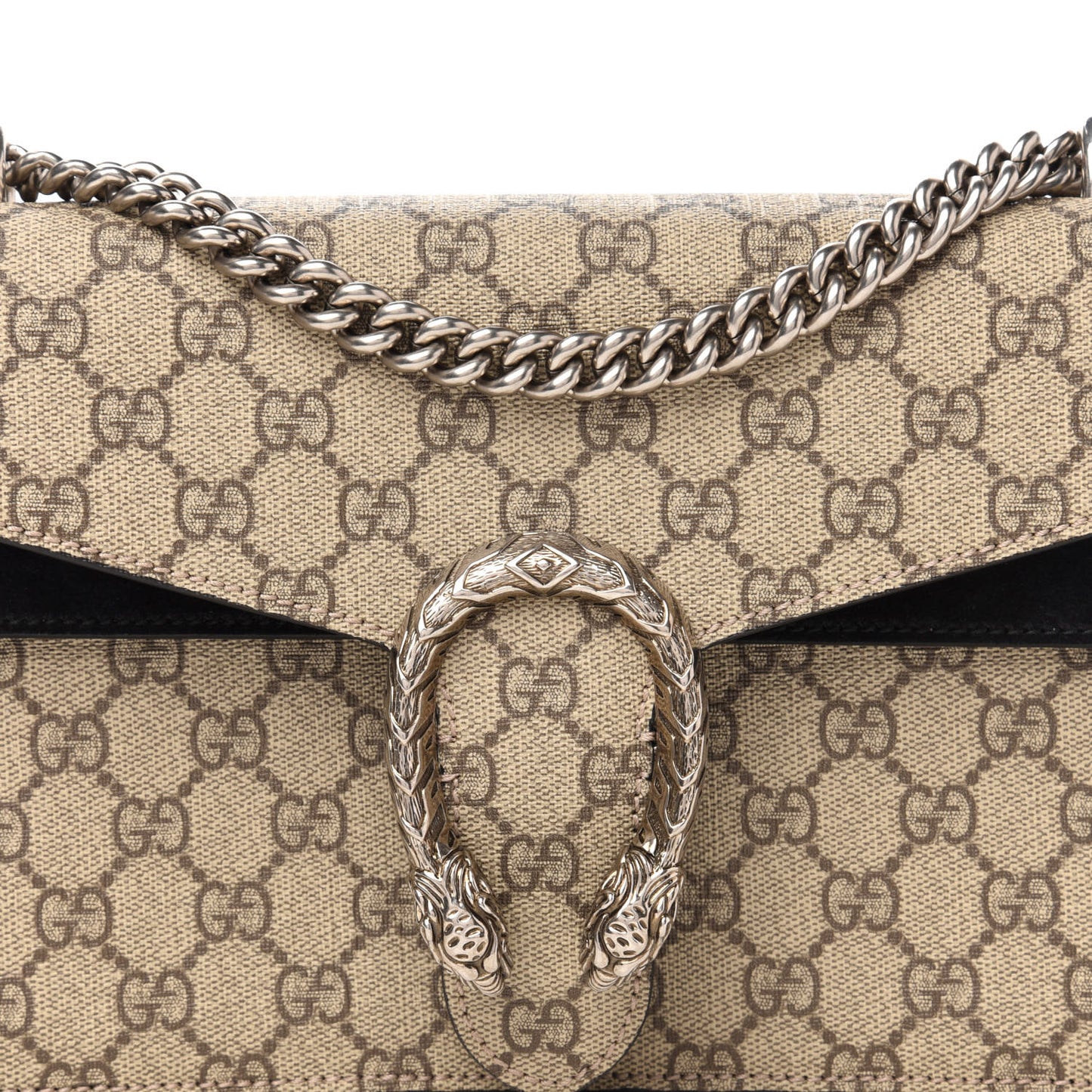 GG Supreme Monogram Small Dionysus Shoulder Bag Black