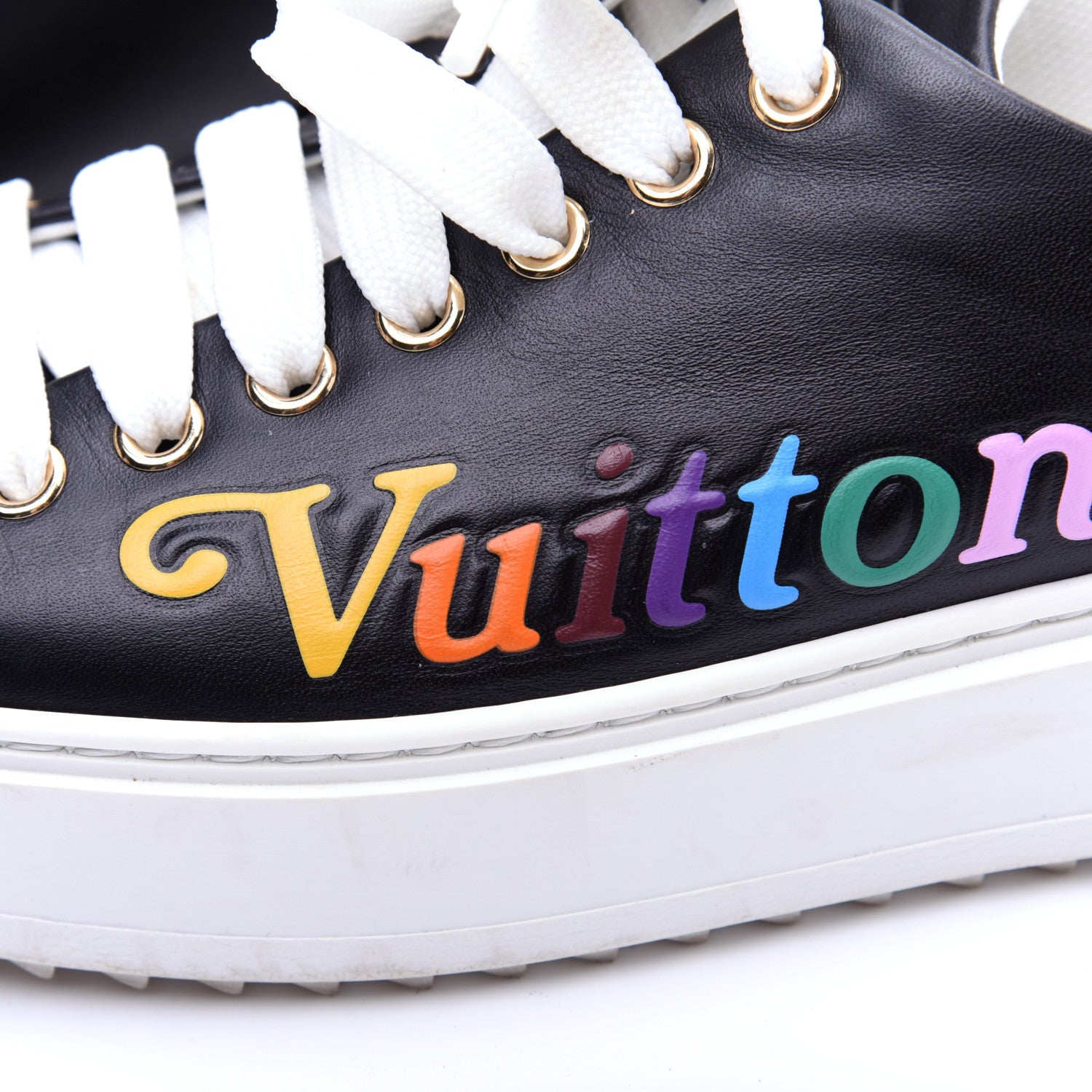 Louis Vuitton Calfskin Time Out New Wave Sneakers 36 Black 12 of 13