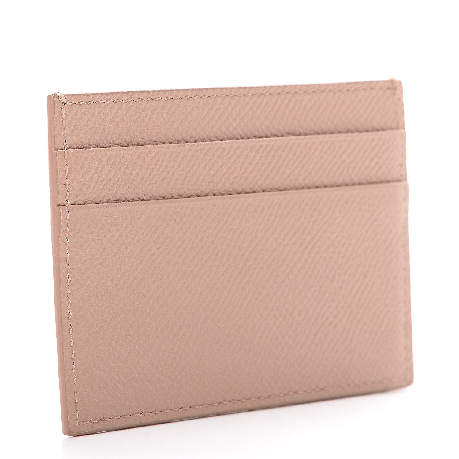 Balenciaga Signature Grained Calfskin Logo Ville Multi Card Holder Beige 2 of 9