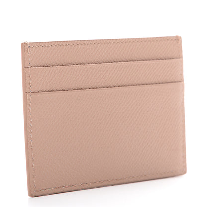 Balenciaga Signature Grained Calfskin Logo Ville Multi Card Holder Beige 2 of 9