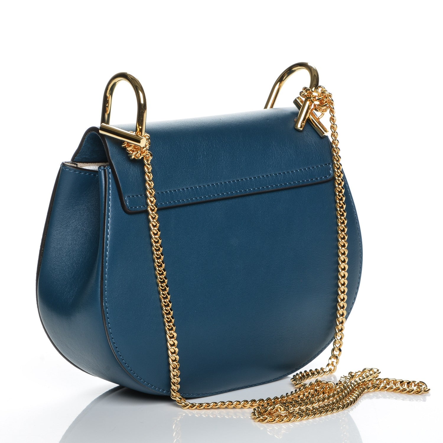 美品　Chloé Drew スモール ショルダーバッグ ネイビー Chloe Blue Pebbled Leather Small Drew Bag | Yoogi's Closet