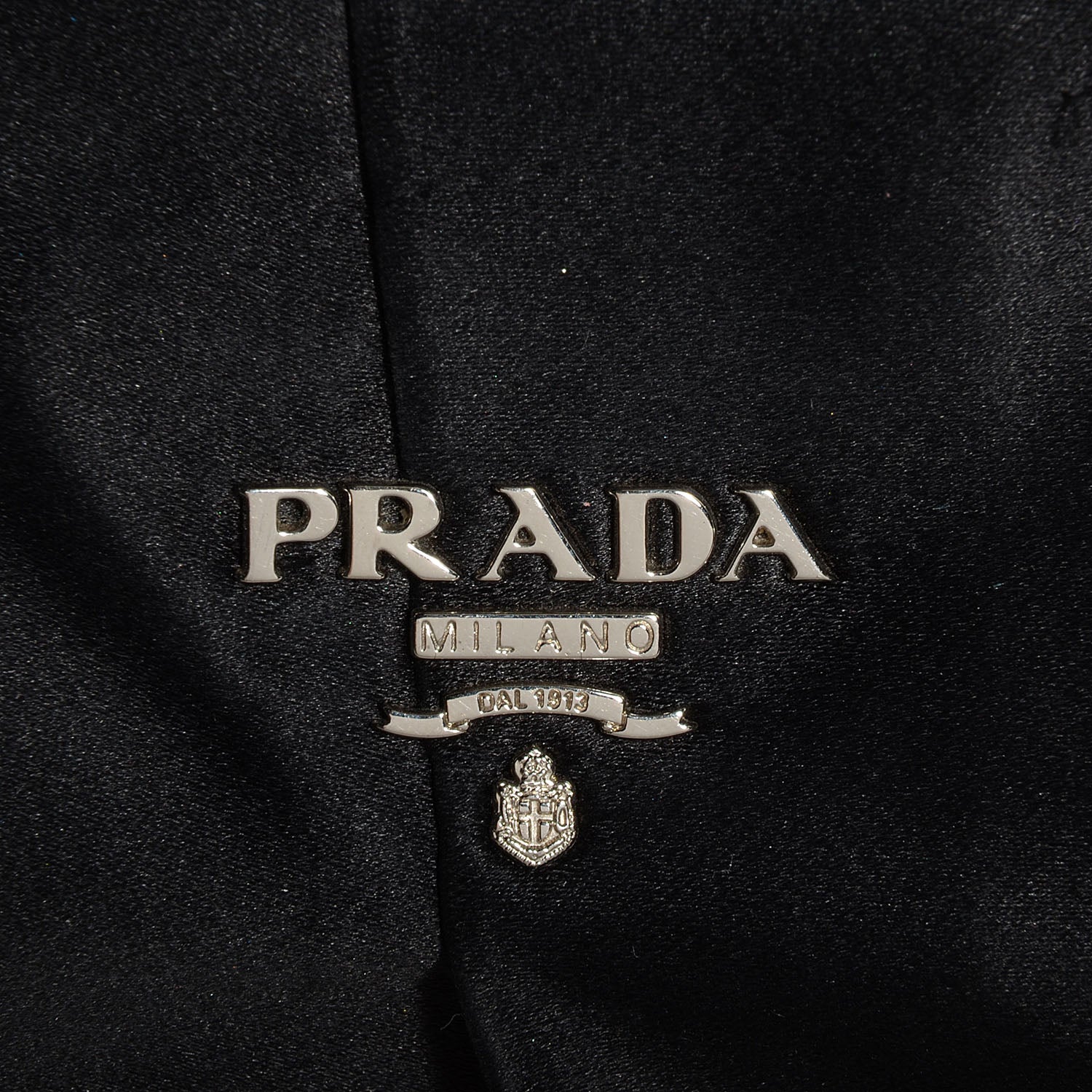 Prada Satin Pochette Clutch Black 8 of 9