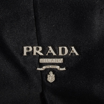 Prada Satin Pochette Clutch Black 8 of 9