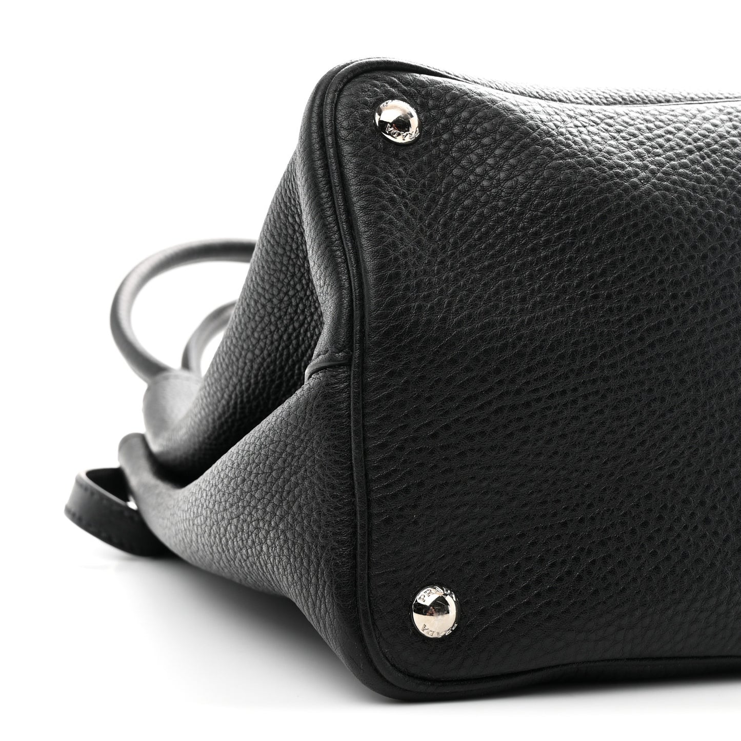 Vitello Daino Medium Double Tote Black Cuoio Black Cuoio