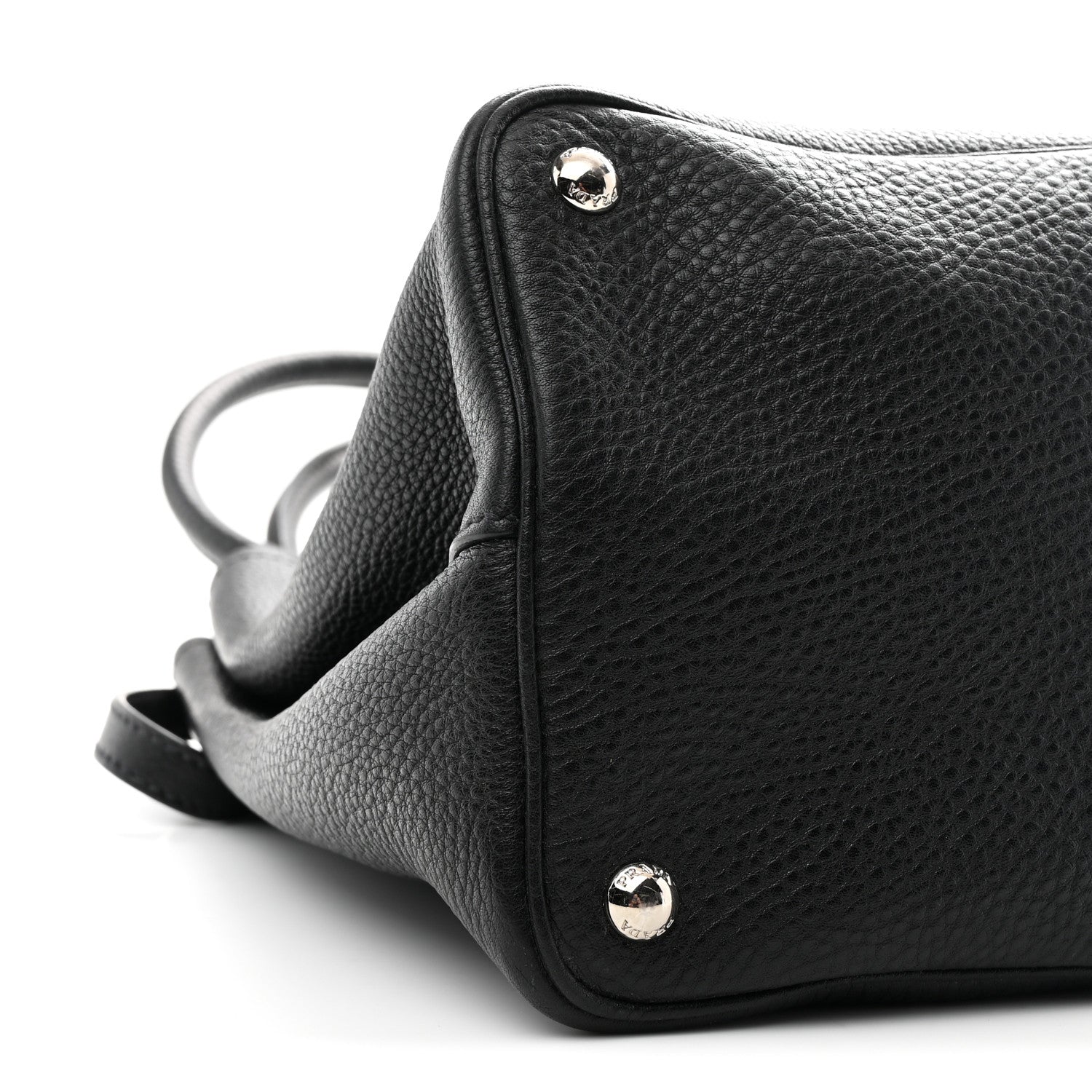 Prada Vitello Daino Medium Double Tote Black Cuoio Black Cuoio 10 of 11