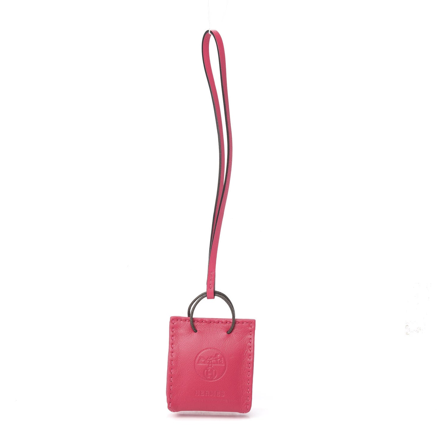 Milo Lambskin Swift Shopping Bag Charm Rose Mexico