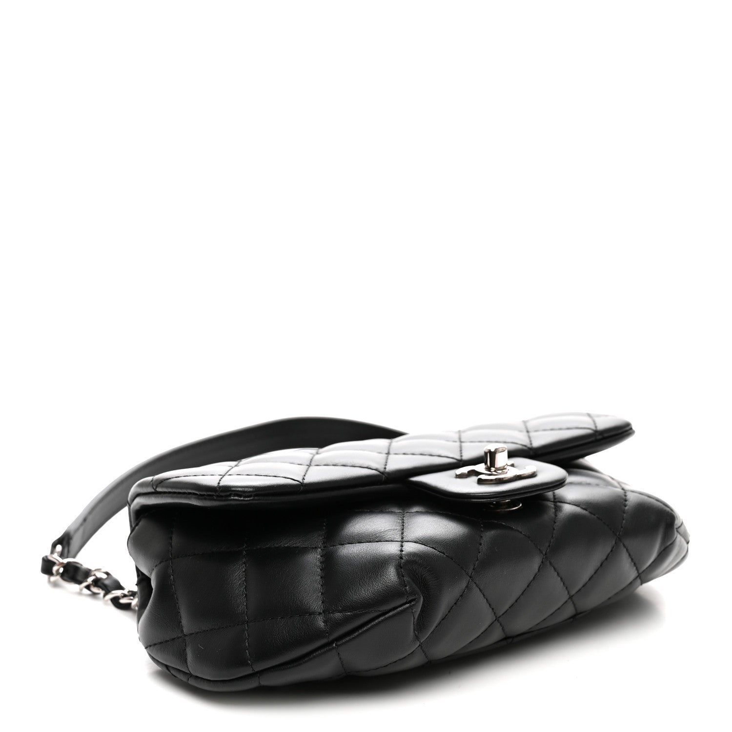 Chanel Calfskin Quilted CC Uniform Flap Belt Bag Black 4 of 10
