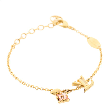 Louis Vuitton Metal Crystal Loulougram Bracelet Gold 1 of 6