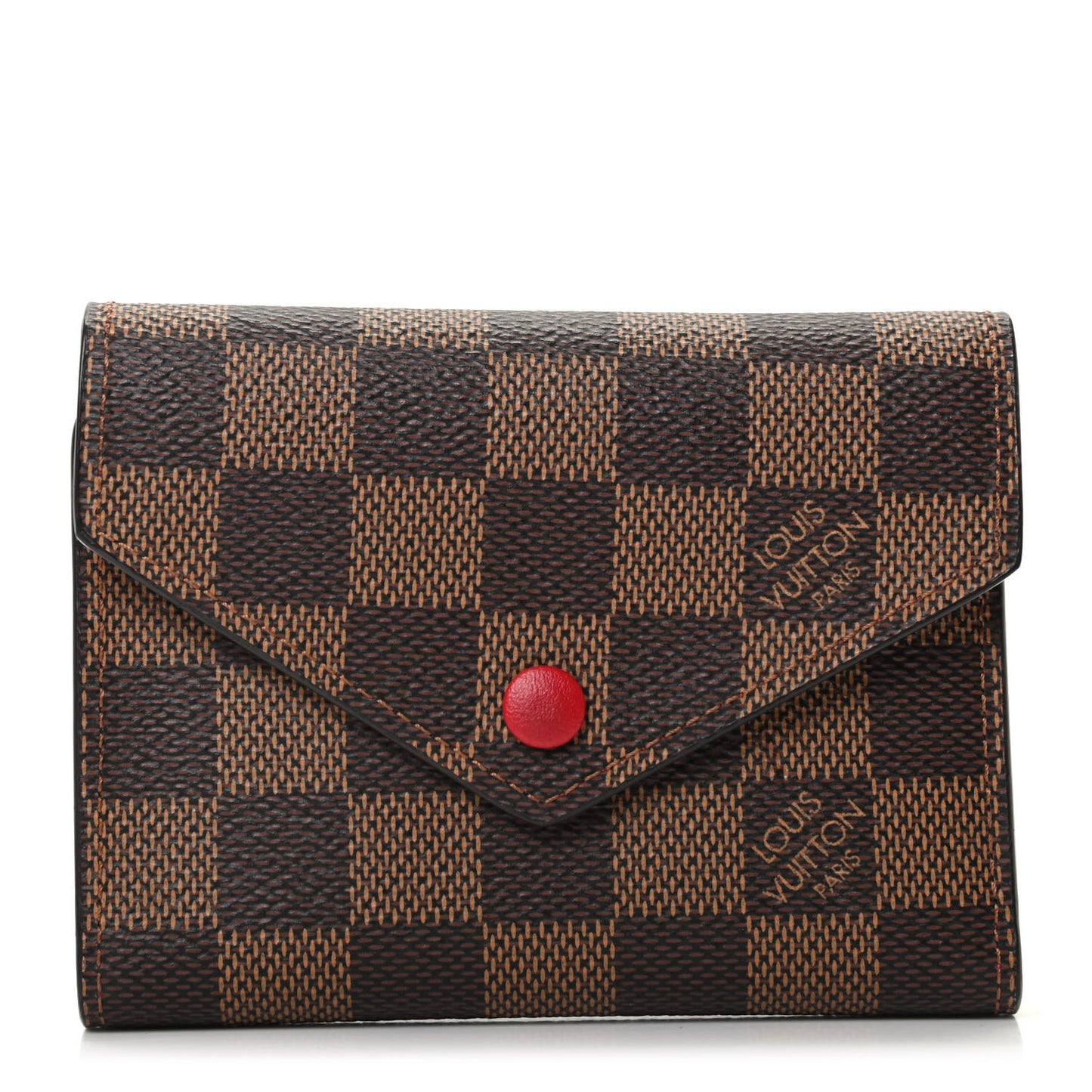 Damier Ebene Victorine Wallet Cherry