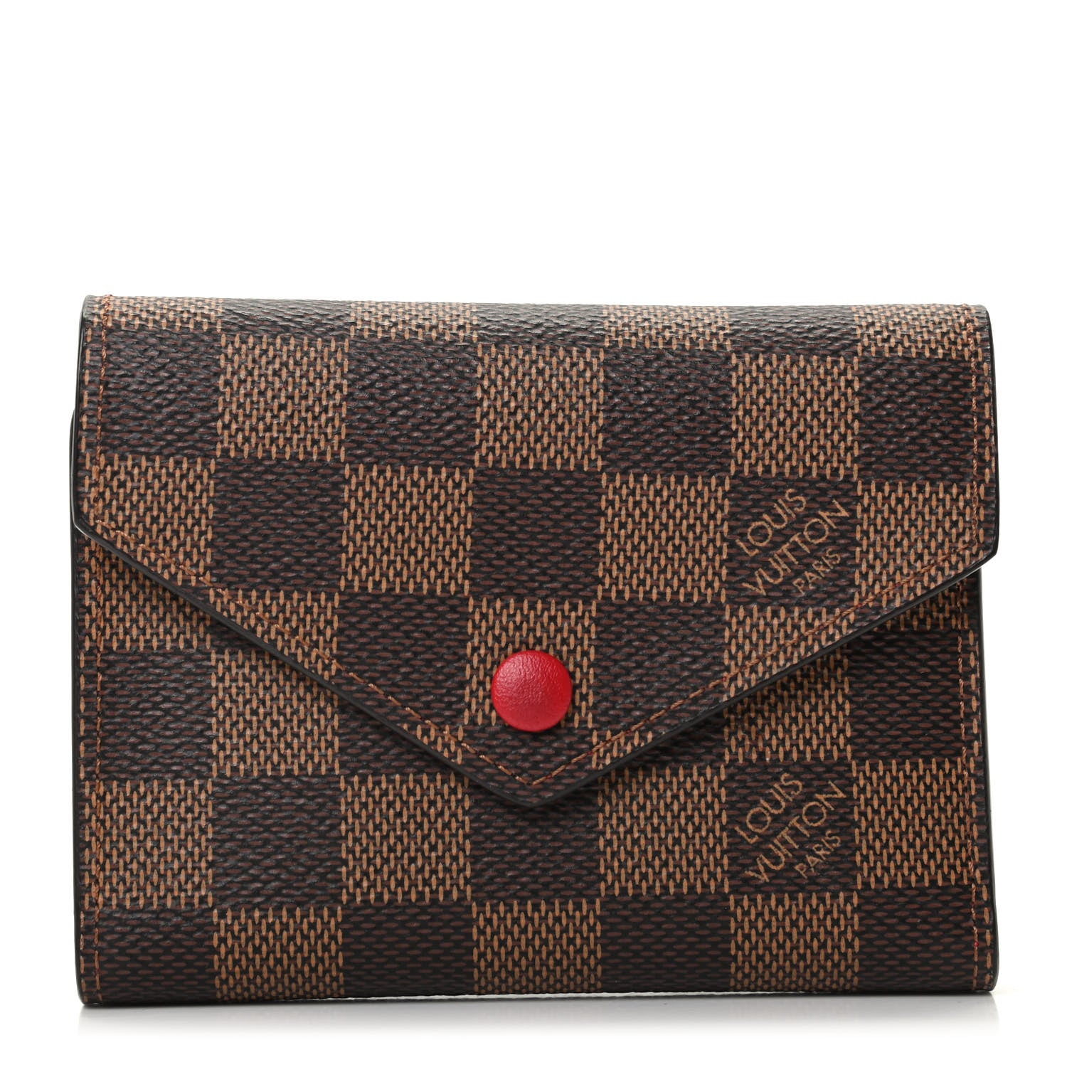 Louis Vuitton Damier Ebene Victorine Wallet Cherry 1 of 7