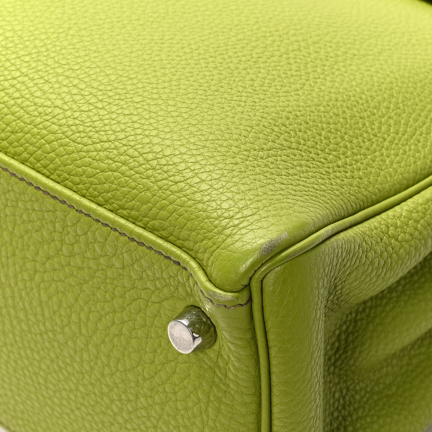 Hermes Taurillon Clemence Kelly Retourne 28 Vert Anis 11 of 12