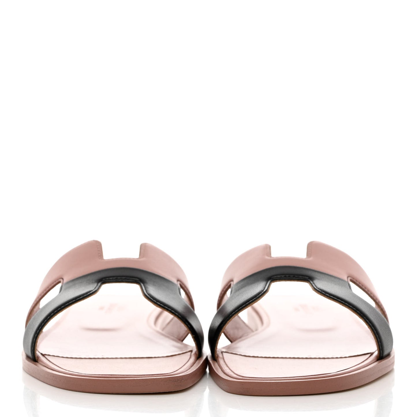 Box Calfskin Oran Sandals 37.5 Black Vieux Rose