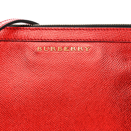Burberry Metallic Grainy Calfskin Crossbody Bag Red 8 of 10