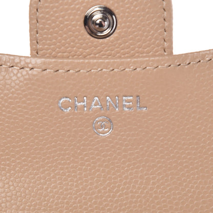 Chanel Caviar Quilted Compact Flap Wallet Beige 6 of 9