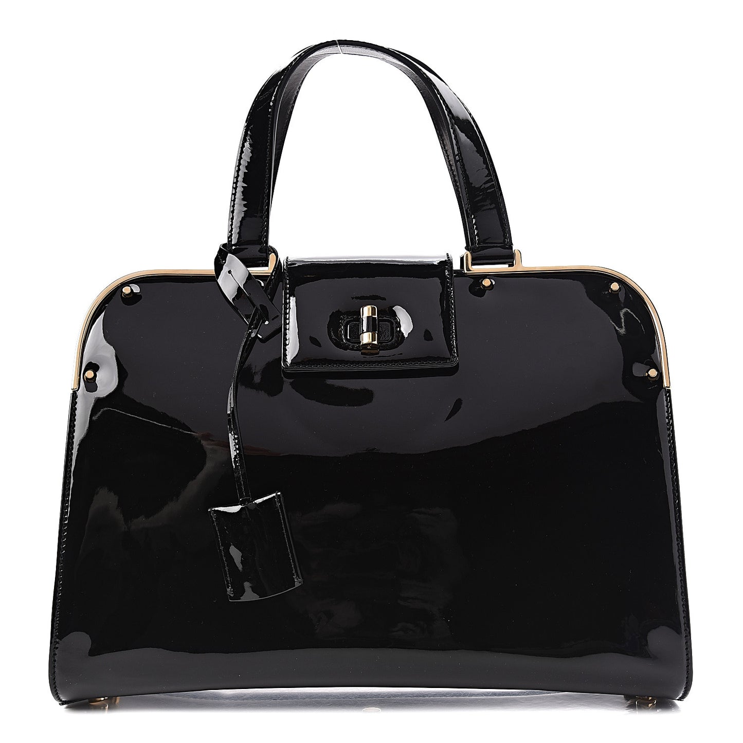 Patent Calfskin Large Uptown Black