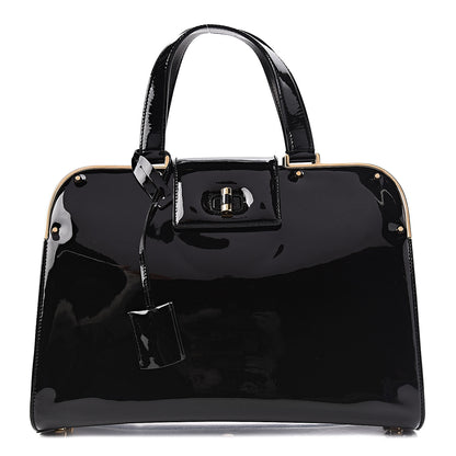 Saint Laurent Patent Calfskin Large Uptown Black 1 of 10