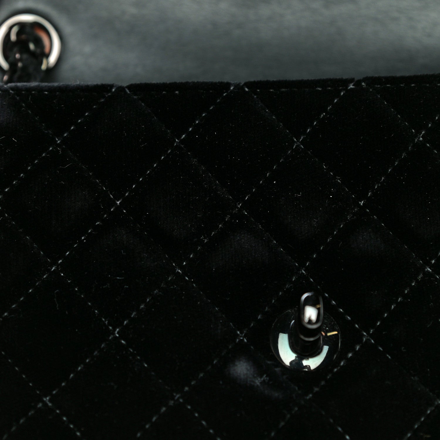 Chanel Velvet Quilted Mini Rectangular Flap So Black 15 of 15