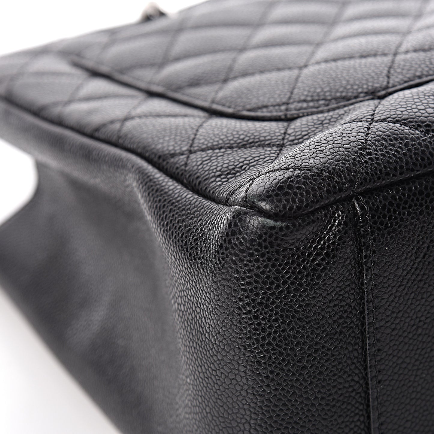 Caviar Quilted Grand Shopping Tote GST Black