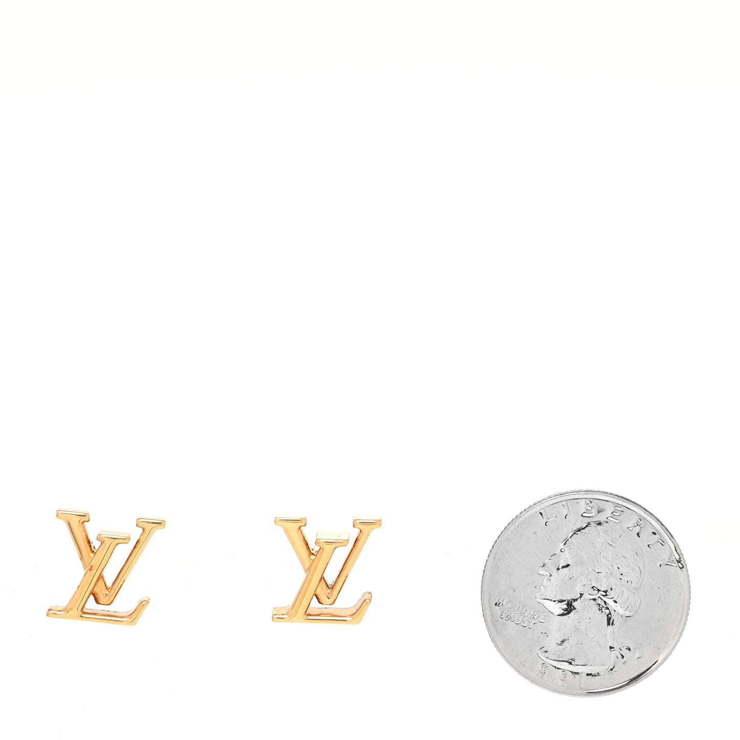 Metal LV Iconic Earrings Gold