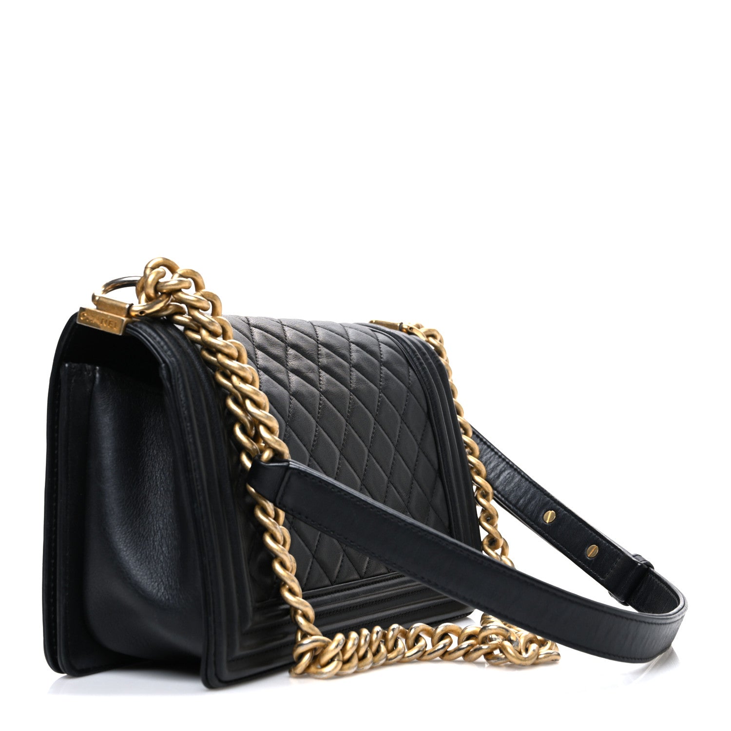 Chanel Lambskin Quilted Medium Boy Flap Black 3 of 11