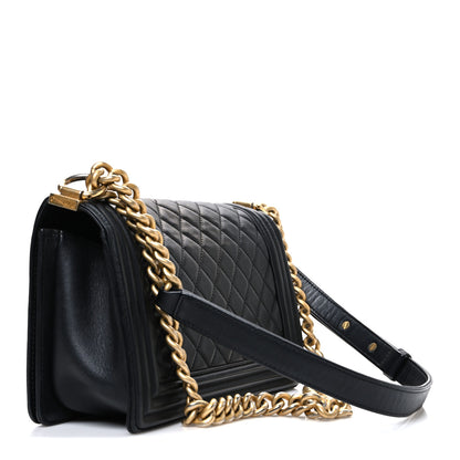 Chanel Lambskin Quilted Medium Boy Flap Black 3 of 11