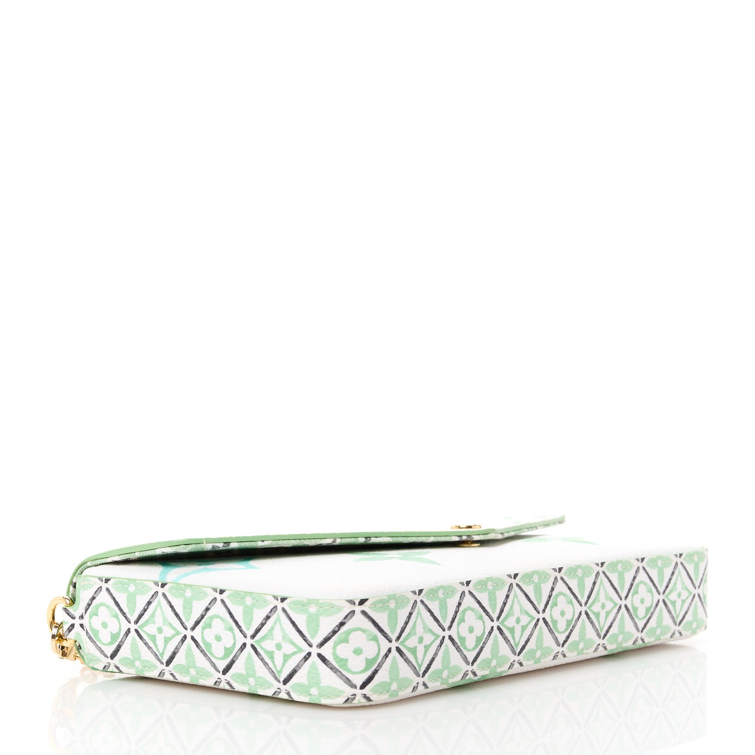 Louis Vuitton Monogram Giant By The Pool 2.0 Felicie Pochette Chain Wallet Jade Green 5 of 15