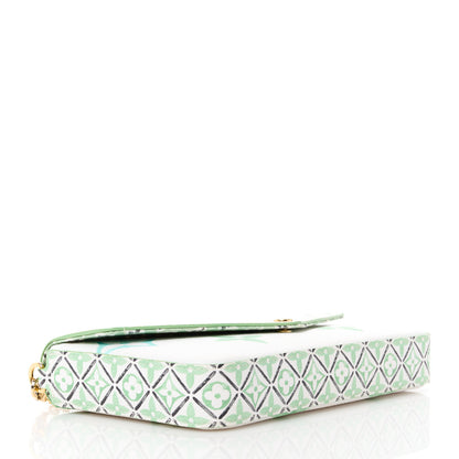 Louis Vuitton Monogram Giant By The Pool 2.0 Felicie Pochette Chain Wallet Jade Green 5 of 15