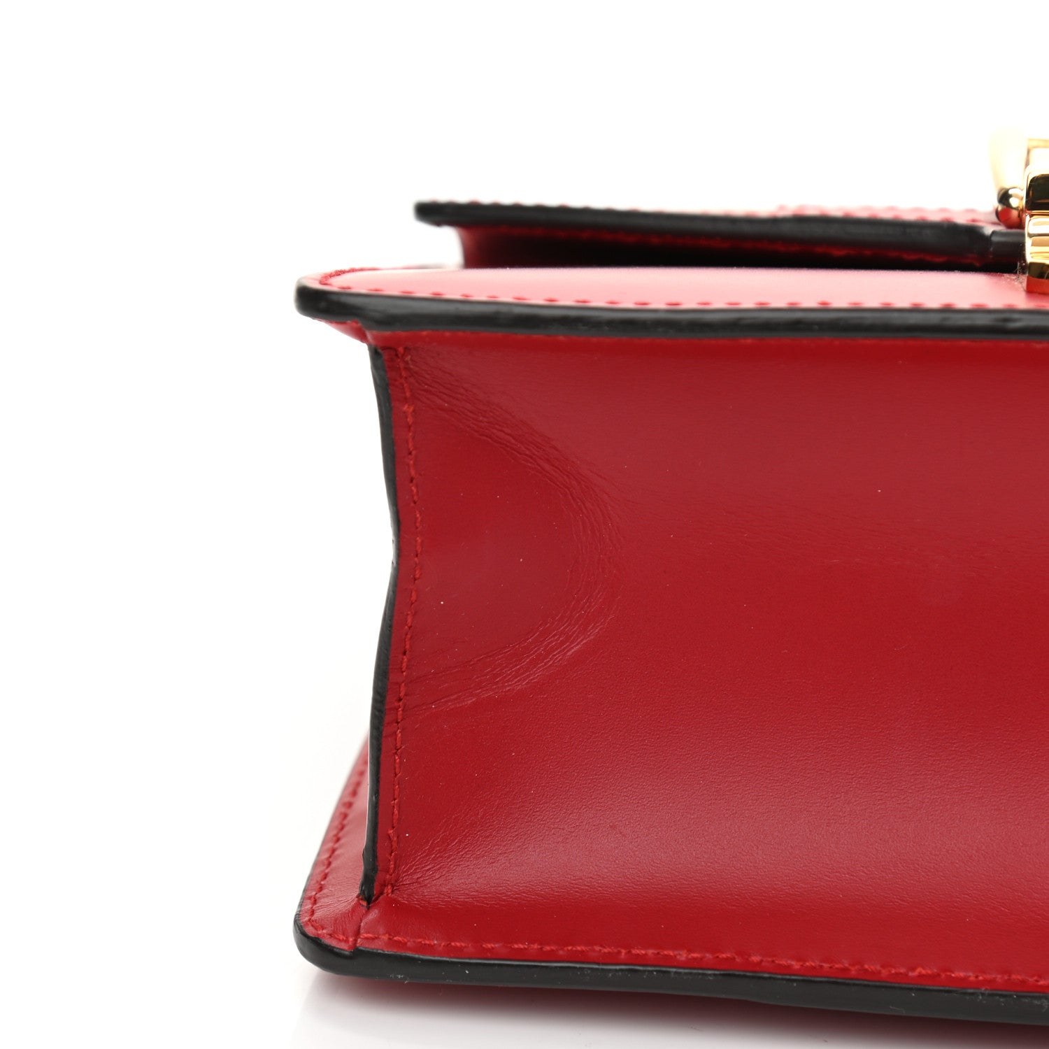 Gucci Calfskin Mini Sylvie Chain Shoulder Bag Hibiscus Red 10 of 10