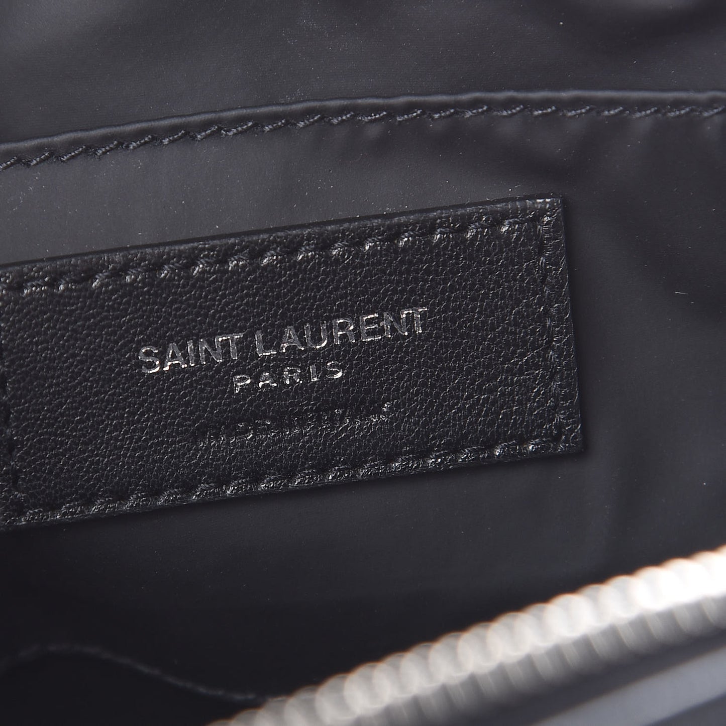 Lambskin Y Quilted Monogram Loulou Cosmetic Case Black