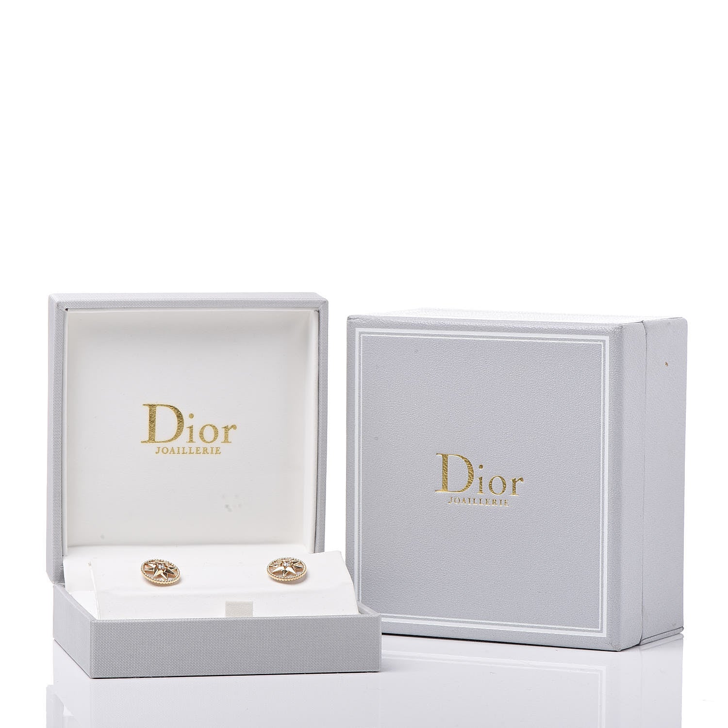Christian Dior 18K Yellow Gold Diamond Mother of Pearl Large Rose Des Vents Earrings 13 of 14