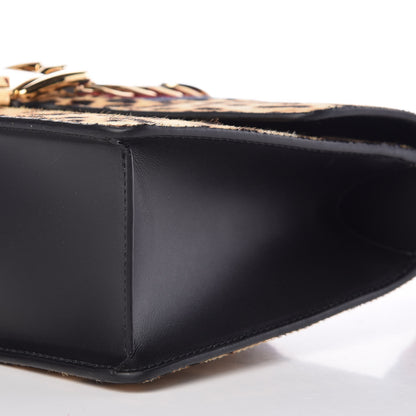 Gucci Calf Hair Leopard Print Small Sylvie Shoulder Bag Naturale Black 9 of 9