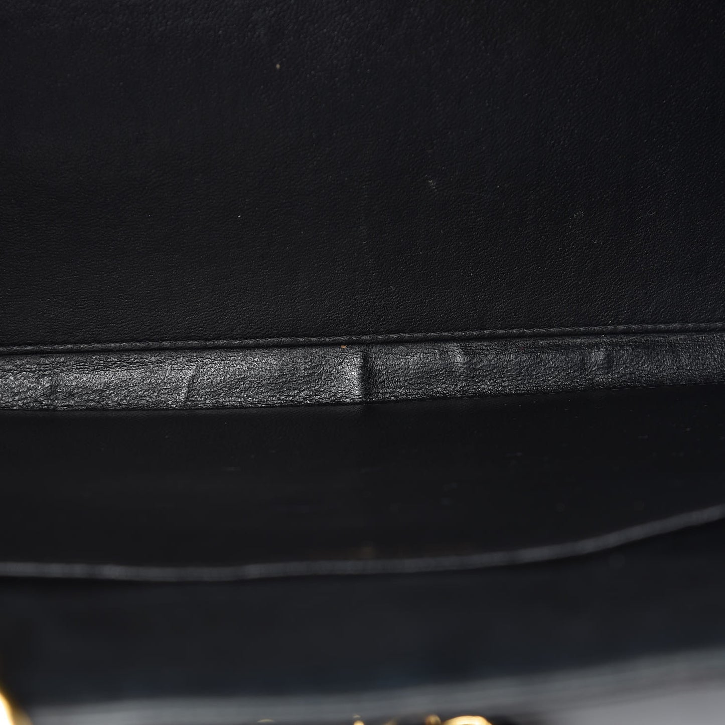Glazed Calfskin Quilted Tote Black