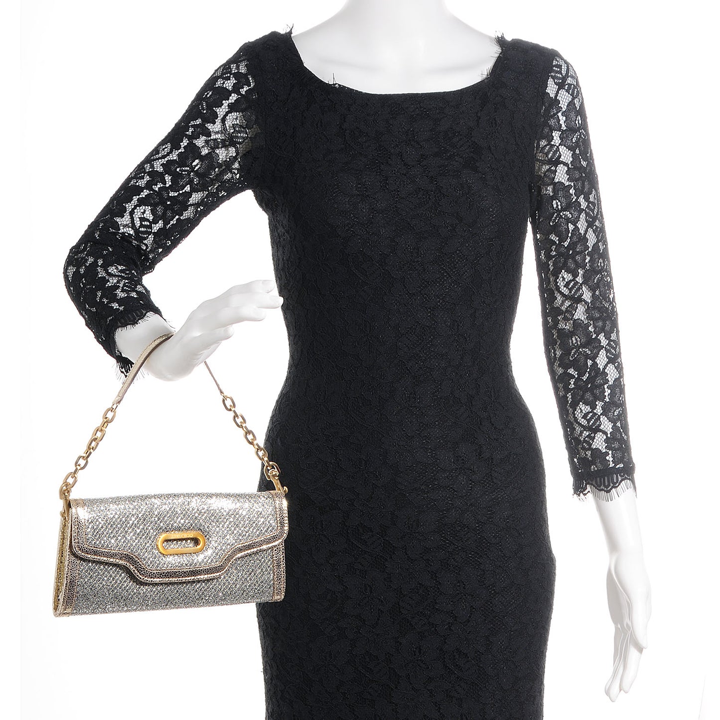 Glitter Fabric Tilsa Clutch Metallic